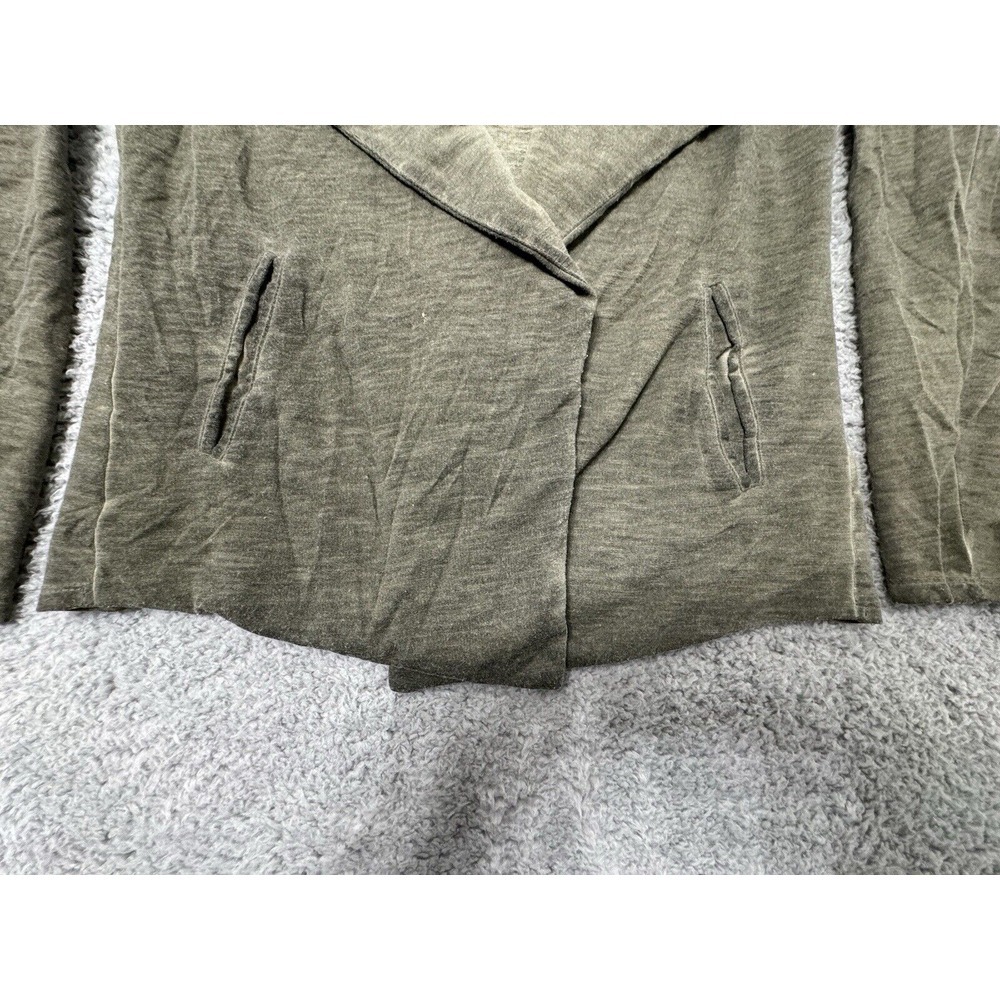 Knox Rose Women's Jacket Drape Front Long Sleeve Olive Green Size XL - Picture 3 of 10